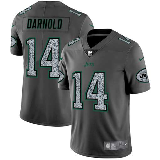 Men New York Jets #14 Darnold Nike Teams Gray Fashion Static Limited NFL Jerseys->oakland raiders->NFL Jersey